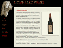 Tablet Screenshot of lionheartwines.com